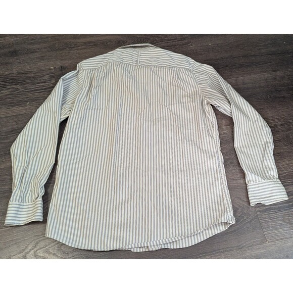 Banana Republic Mens Small Classic Fit Button Down White Striped Shirt (638m) - Picture 2 of 3